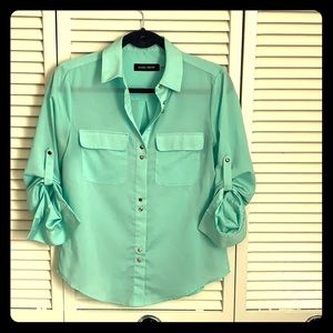 Ivanka Trump classic blouse, sea foam blue’ish
